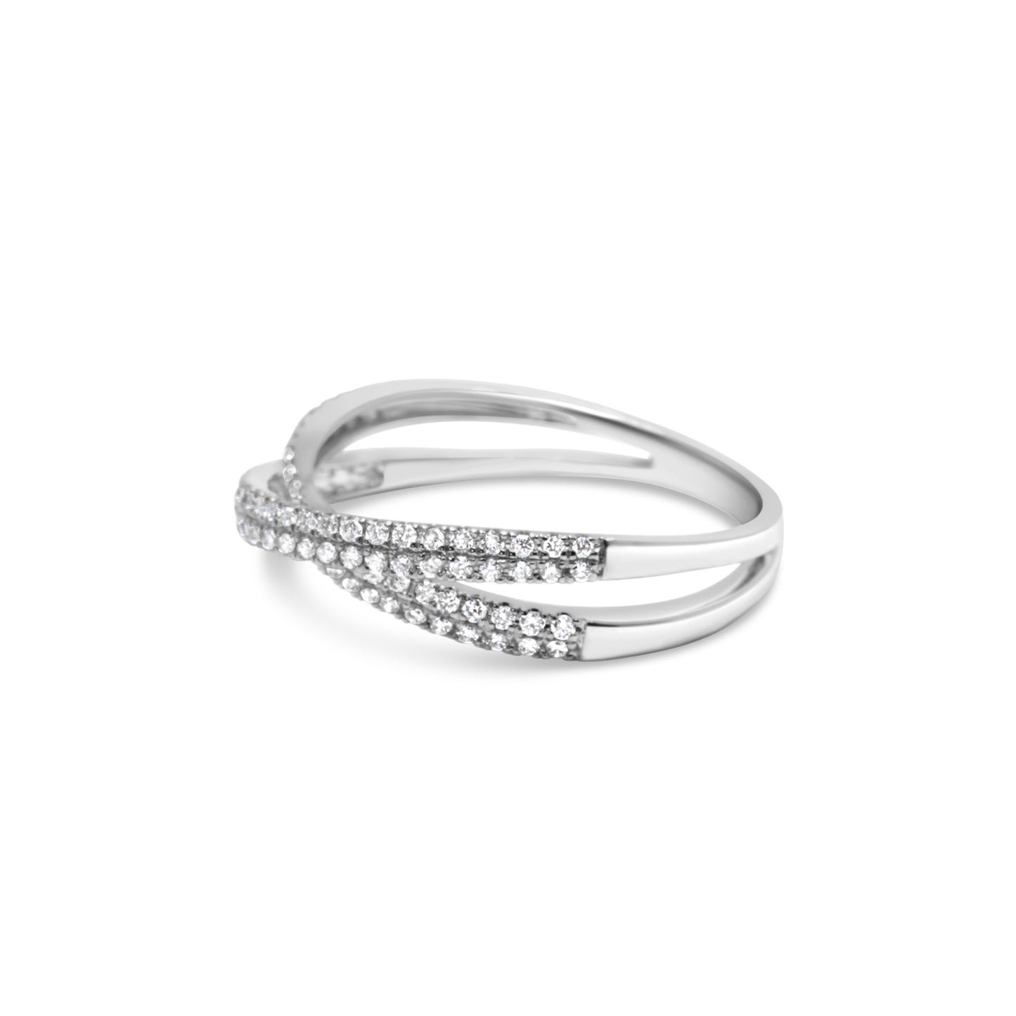 DOUBLE DIAMOND CRISSCROSS RING