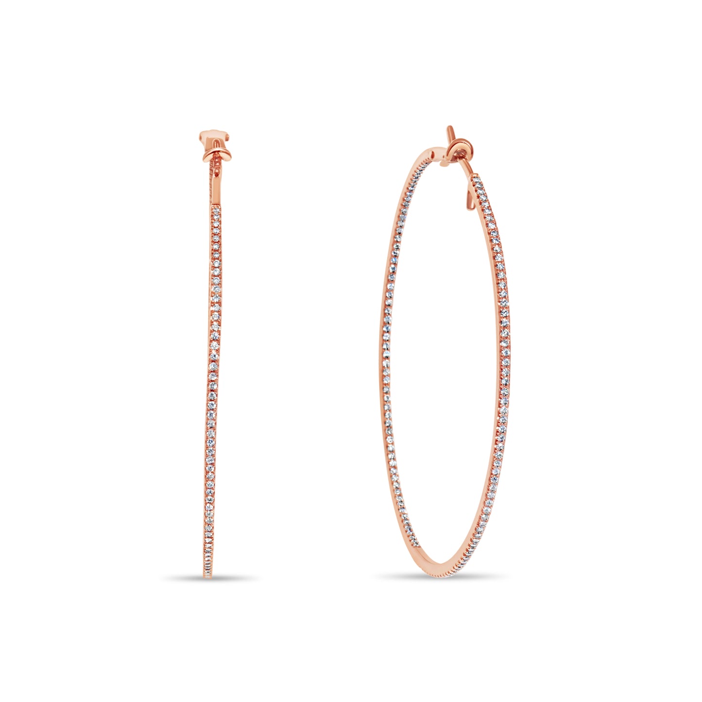 DIAMOND LARGE HOOP EARRINGS