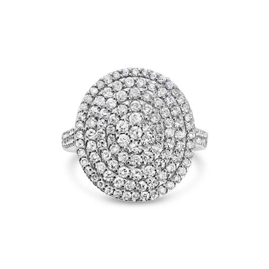 OVAL PAVE DIAMOND RING