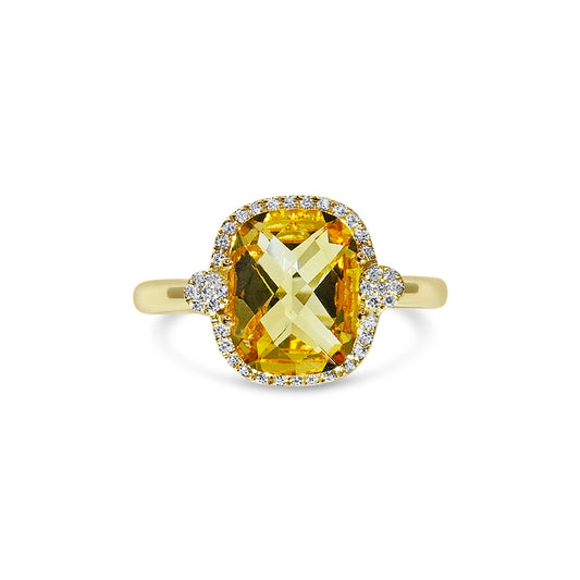 CITRINE & DIAMOND RING