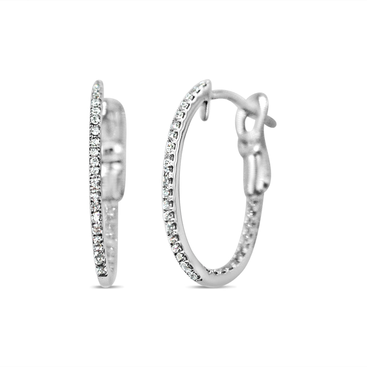 THIN DIAMOND GOLD HOOPS