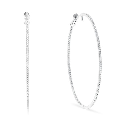 DIAMOND LARGE HOOP EARRINGS