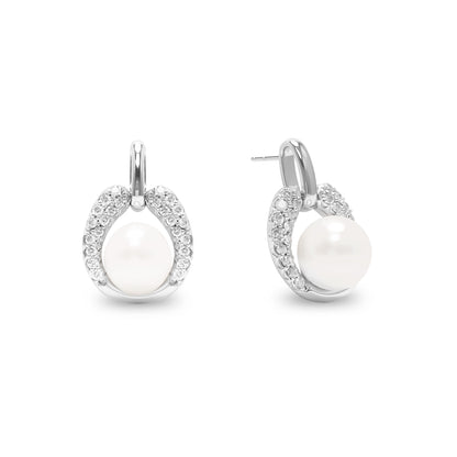 AKOYA PEARL DIAMOND EARRINGS