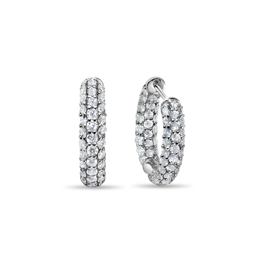 DIAMOND INFINITY HUGGIE EARRINGS