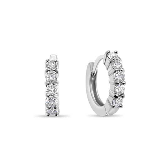 SMALL DIAMOND HUGGIE EARRINGS