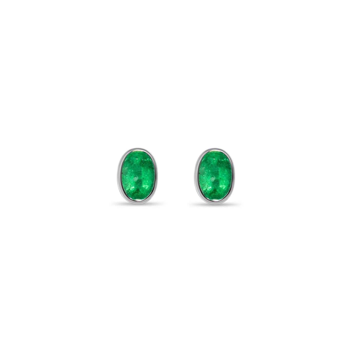 RUBY OVAL STUDS