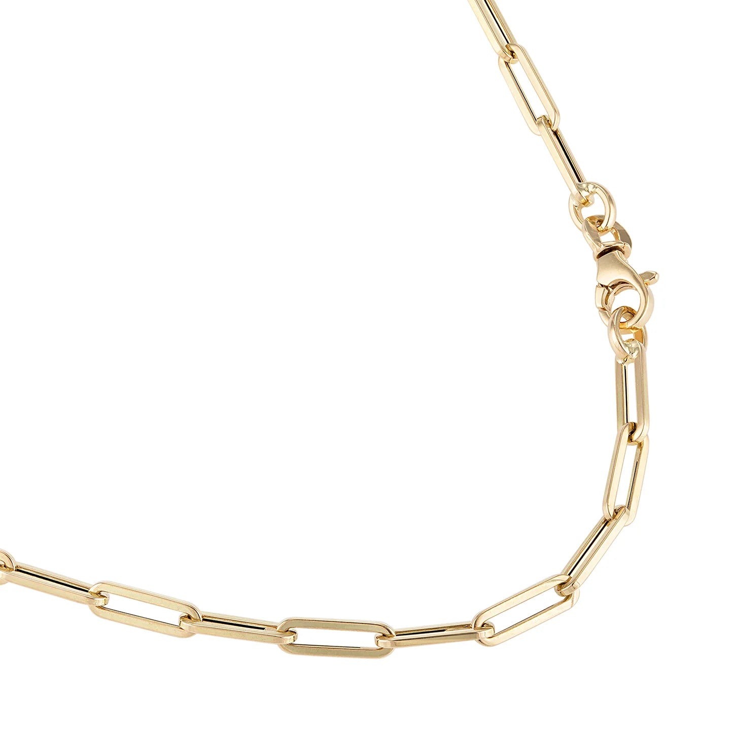 14K YELLOW GOLD PAPERCLIP CHAIN