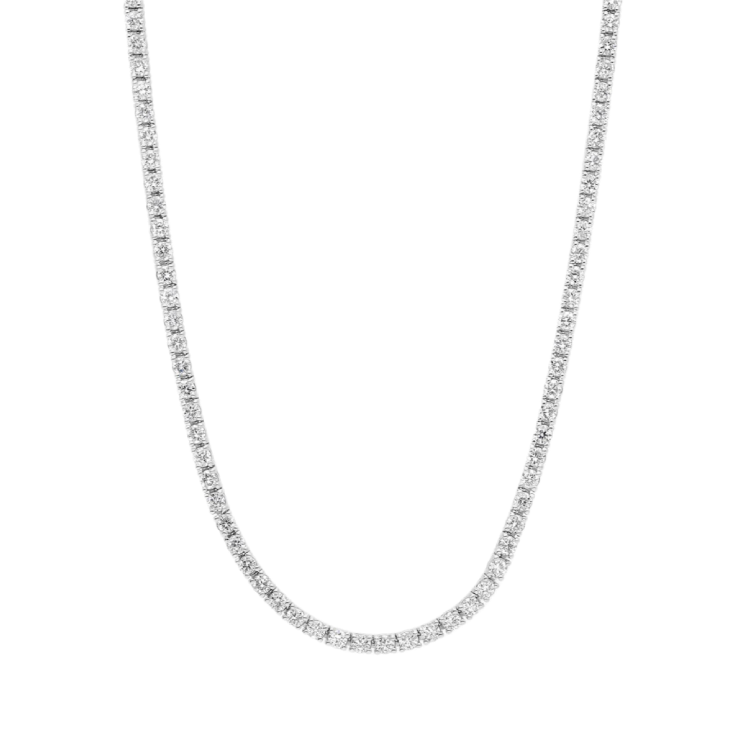 14K WHITE GOLD DIAMOND TENNIS NECKLACE