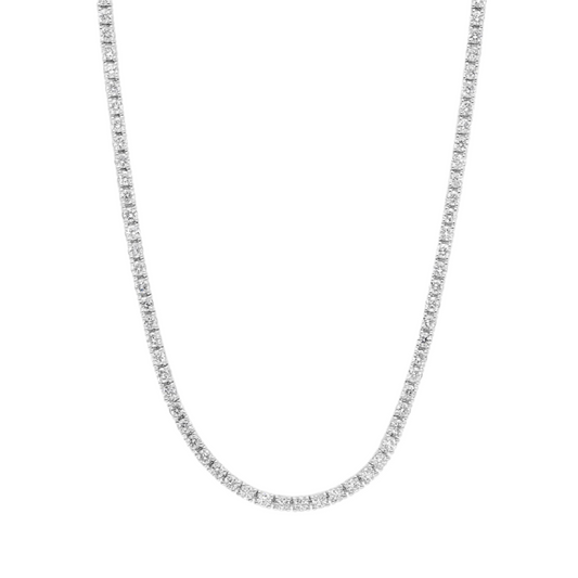 14K WHITE GOLD DIAMOND TENNIS NECKLACE
