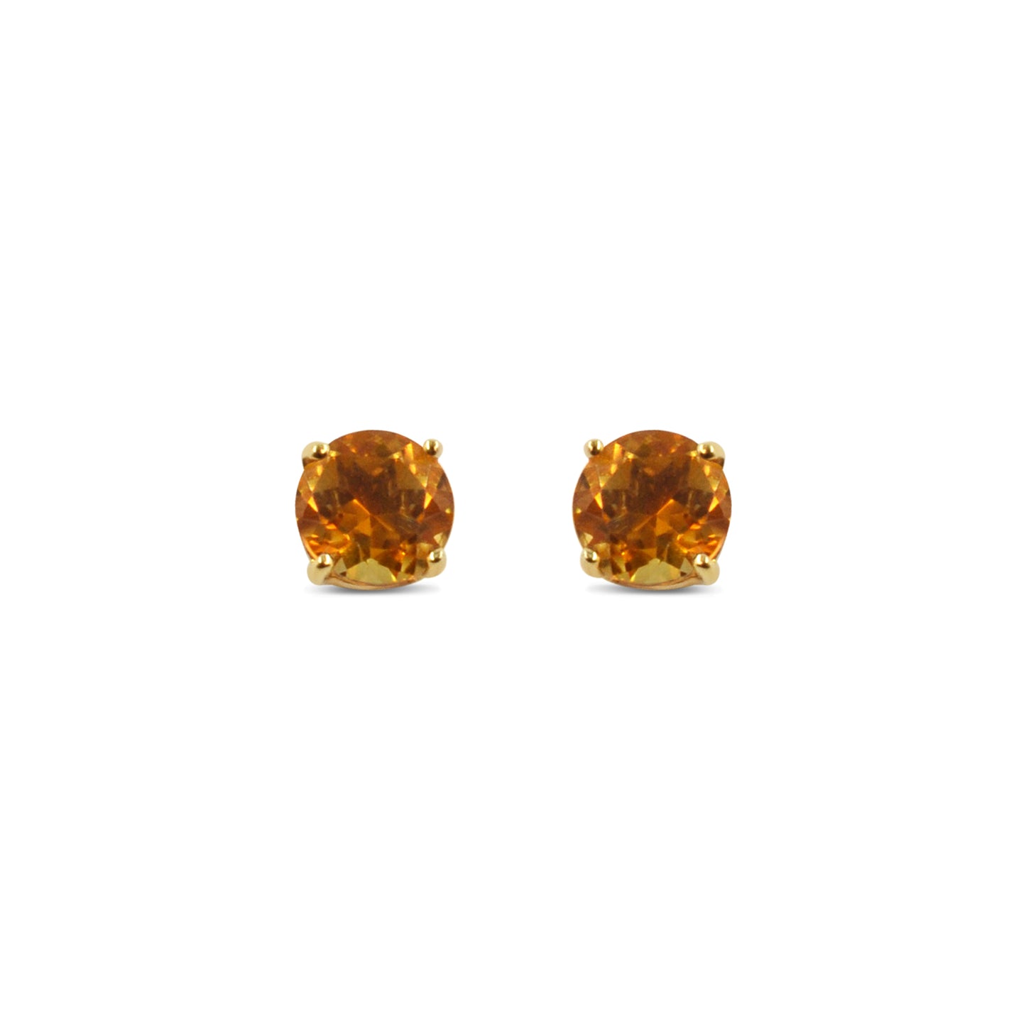 CITRINE 6MM ROUND STUDS