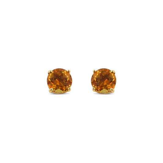 CITRINE 6MM ROUND STUDS