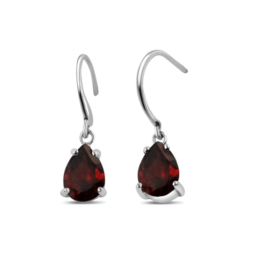 GARNET DANGLE EARRINGS