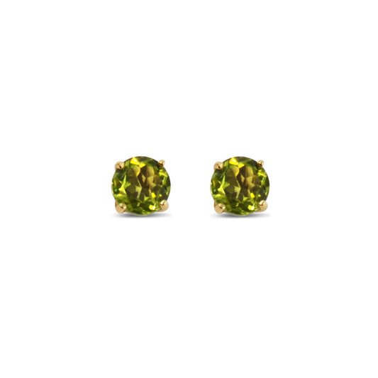 PERIDOT 6MM ROUND STUDS