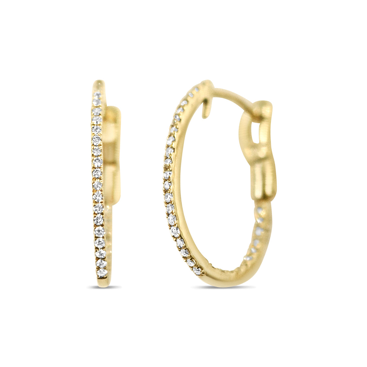 THIN DIAMOND GOLD HOOPS