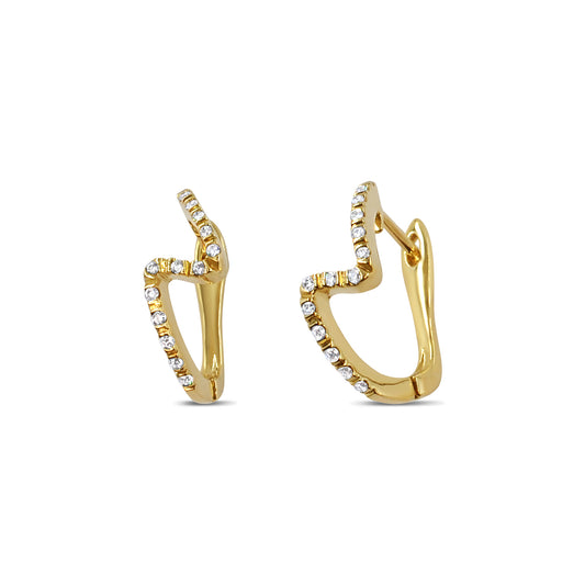 DIAMOND ZIG ZAG EARRINGS