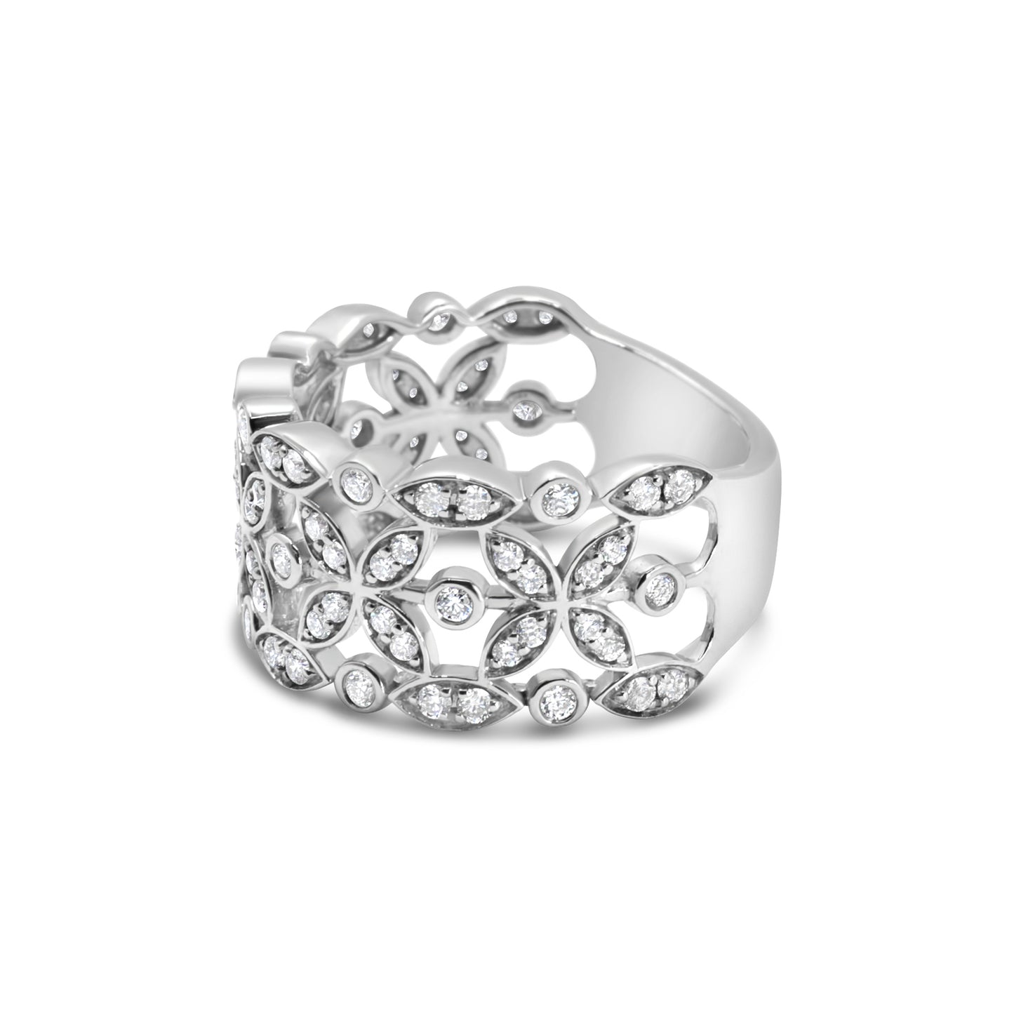 FLORAL BAND DIAMOND RING