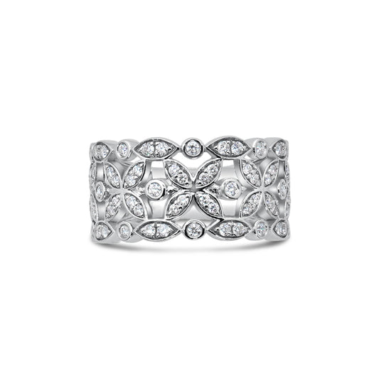 FLORAL BAND DIAMOND RING