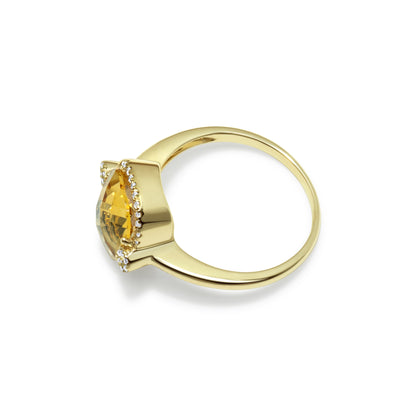 CITRINE & DIAMOND RING