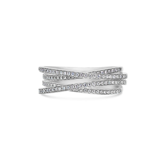 DIAMOND CRISSCROSS RING