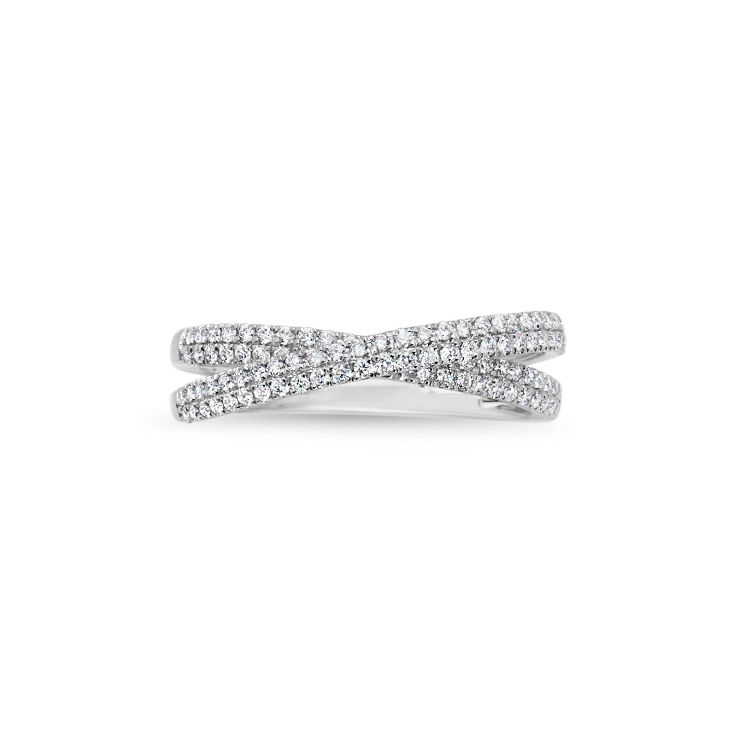 DOUBLE DIAMOND CRISSCROSS RING