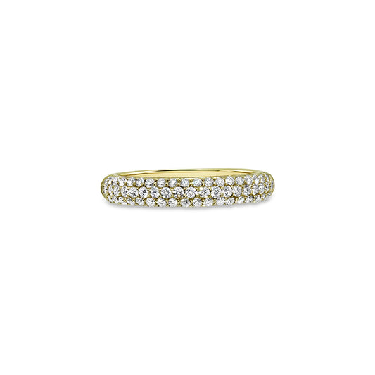 YELLOW GOLD DIAMOND PAVE RING